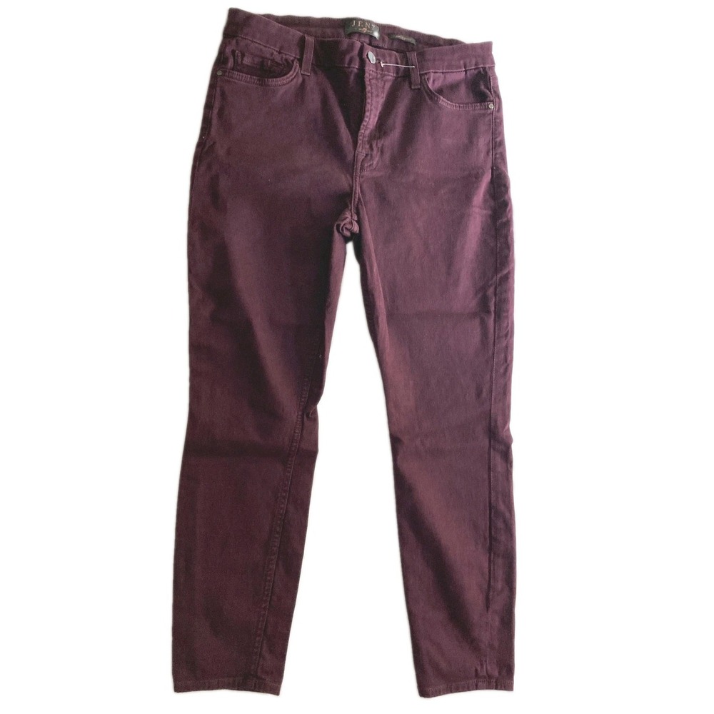 JEN7 by 7 For All Mankind Women 12 Purple Ankle Skinny Mid Rise Stretch Casual